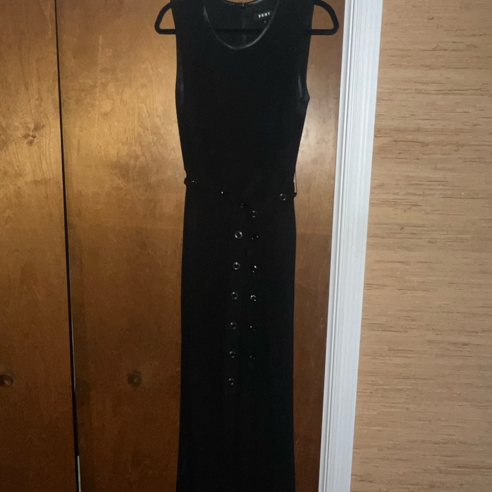 DKNY Black Sleeveless Jumpsuit